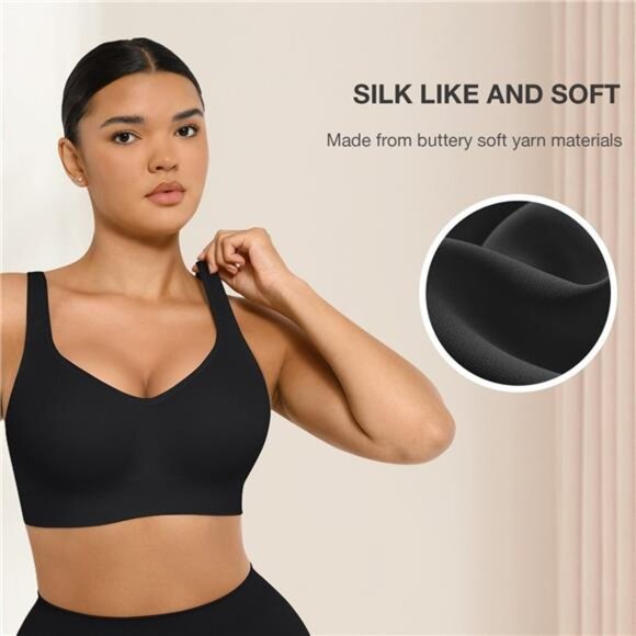 NWT Women's Beige Wireless Bralette Multiple Sizes - Picture 7 of 9